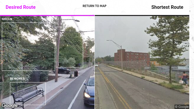 Comparaison du chemin le plus court et du chemin choisi