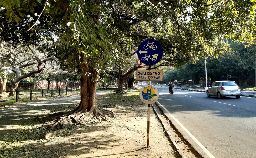 Chandigarh - Signalétique cyclable