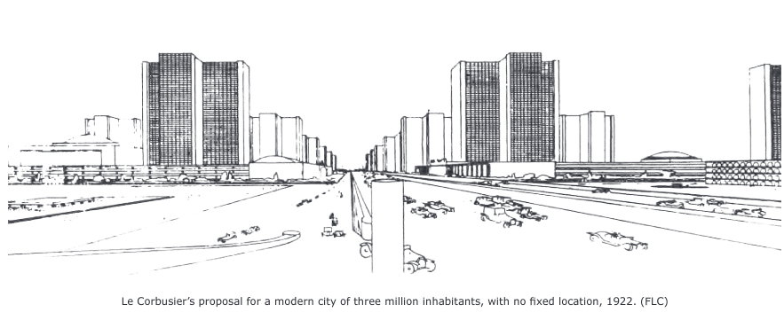 Un plan de ville de 3 millions d'habitants par Le Corbusier
