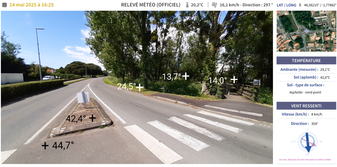 Extrait de l'atlas de relevés d'observation généré pour un territoire littoral en Pays de Loire