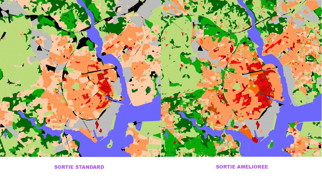 Comparatif Avant / après amélioration de la chaîne de traitement de GeoClimate