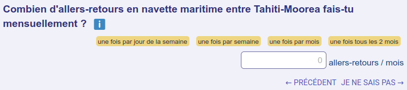 Ajout d'une question relative aux transports maritimes